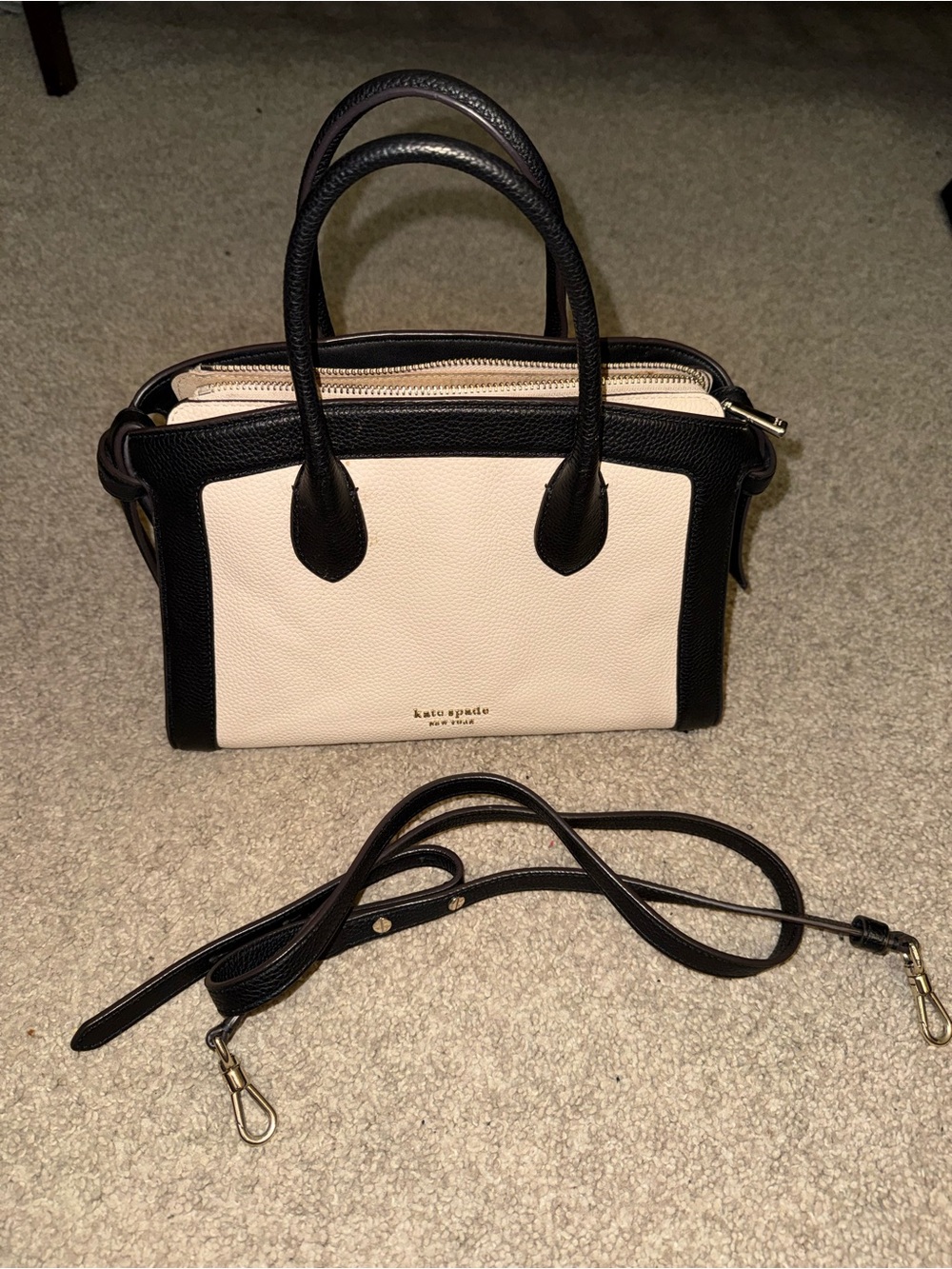 Kate Spade New York Colorblock Leather Satchel/Crossbody Bag